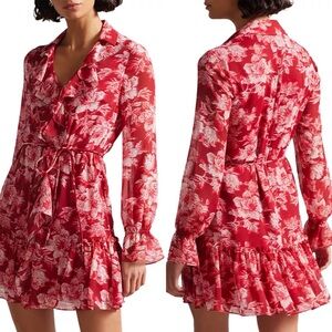 Ted Baker Linndie Floral Wrap Mini Dress Size 2 NWT $295